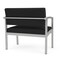 Lesro Lenox Steel Chair, Black Seat, Black Back, 33 W 24.5 L 32 H, Linette Vinyl Seat LS1401 - alternate 2